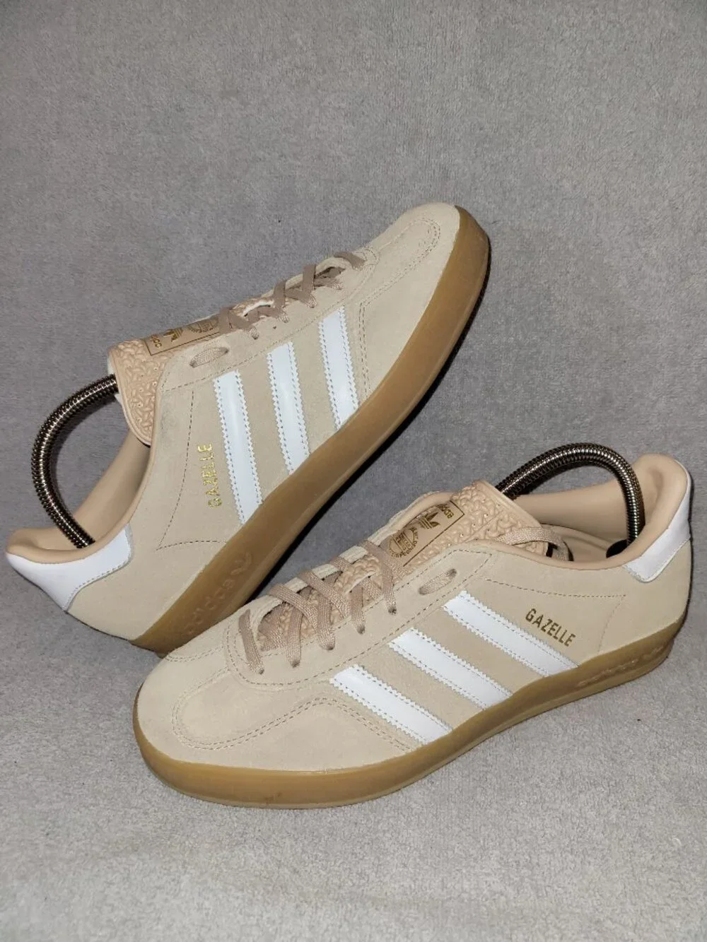 Adidas Gazelle Womens Size 9.5 Magic Beige White adidas gazelle
